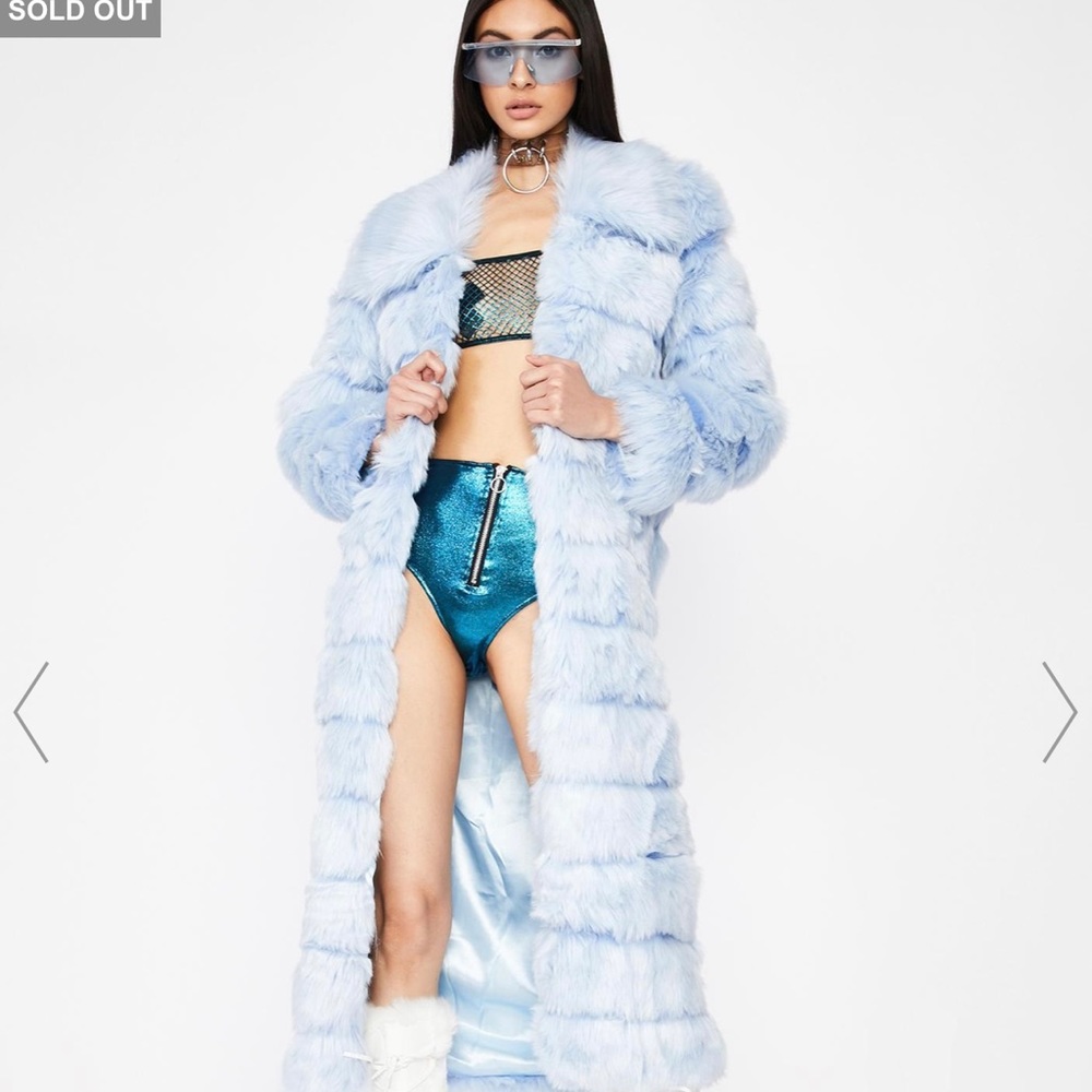 Dolls Kill faux fur coat